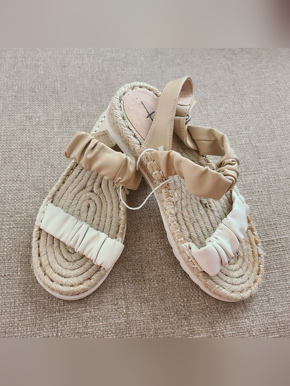 American Eagle AE Espadrille Slingback Sandals - Cream/Tan - Size 7, NEW